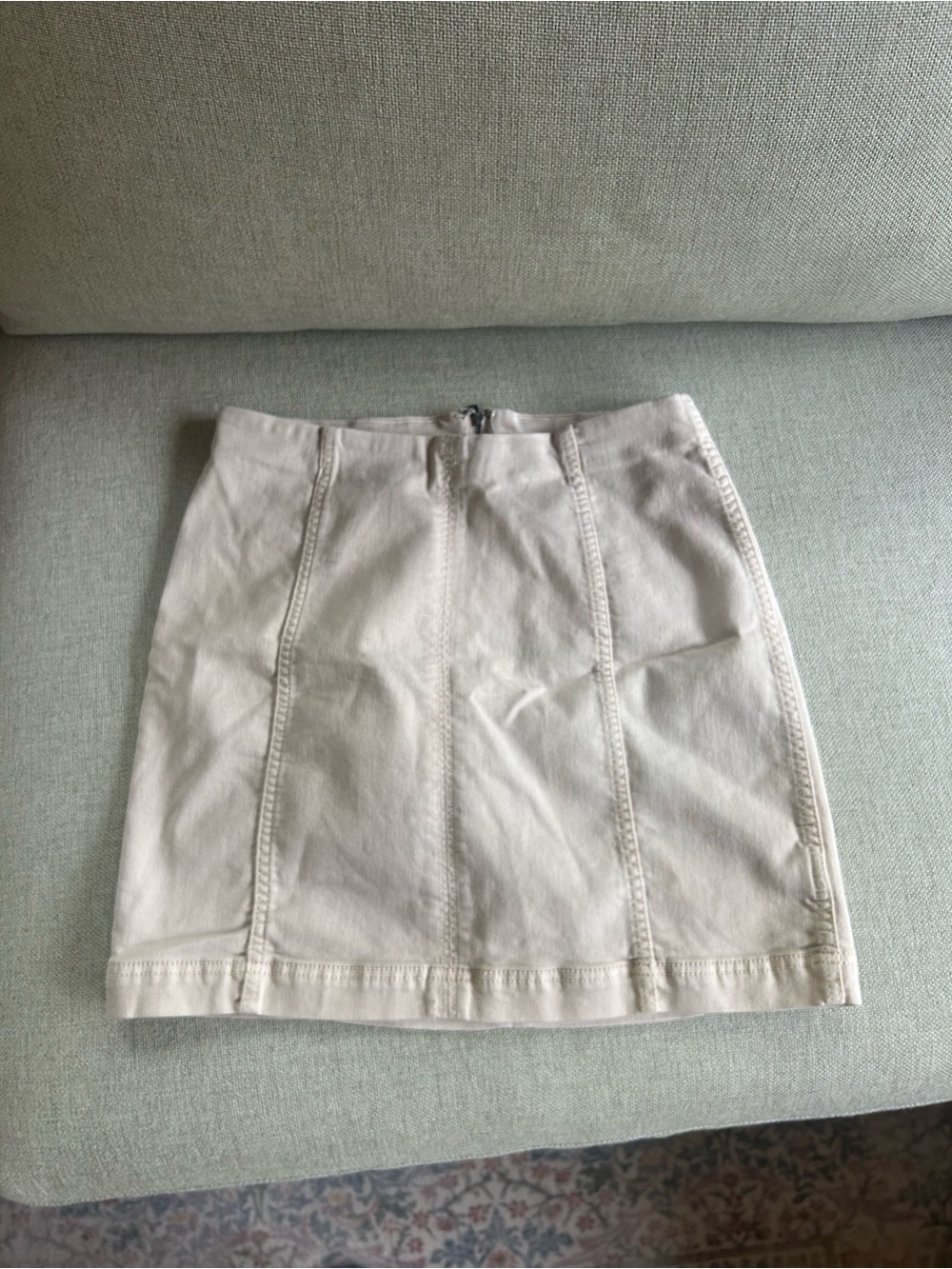 Free People Light Pink Panel-Stitched Mini Skirt